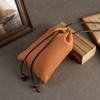 Bolso Bandolera Corsé con Cordón de Ajuste de Piel de Vaca de Capa Superior Almacenamiento Billetera Bolso para Teléfono Móvil Cuero Genuino Cubrevasos Universal
