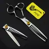 Tesouras de Cabeleireiro Rben Yandou, Tesouras de Corte de Cabelo, Tesouras Planas, Tesouras para Franja, Tesouras Desbastadoras, Conjunto de 6 Peças de Tesouras