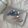 Grampo de Cabelo Triângulo Transparente de Gelo de Alta Qualidade Coreano Sem Costura Estrela do Mar com Strass Clipe da Moda para Franja Lateral