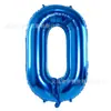 Globo digital azul oscuro de 40 pulgadas, versión delgada de belleza, cuerpo delgado de 100 cm, globo de aluminio digital de cumpleaños