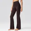 Pantalones de Yoga Acampanados para Mujer, de Cintura Alta, Levanta Glúteos, Leggings Deportivos Ligeramente Acampanados, Pierna Ancha de 31.5", Mallas Deportivas de Tacto Desnudo