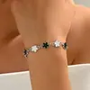 Conjunto de 5 Piezas de Collar, Pulsera, Anillo, Pendientes de Trébol de Cuatro Hojas de la Suerte de Venta Caliente Europea y Americana, Conjunto de Joyería de Flor de Cinco Pétalos para Mujer