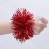 Flores de Pulso para Apresentação Infantil, Adereços para Performance de Cheerleading e Dança, Pulseiras com Sino, Acessórios de Fita