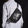 Bolso bandolera para hombre de gran capacidad, casual, con diseño plisado, personalidad, para el pecho, moderno, de calle, para motocicleta, retro, de negocios