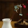Tocados Hanfu, accesorios antiguos para el cabello para mujer, horquilla para el cabello para traje Tang, horquilla para el cabello con borlas, horquilla para el cabello para caminar, cheongsam, disfraz antiguo, horquilla para el cabello con forma de disco y flor de Phnom Penh.