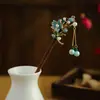 Pasador de Estilo Antiguo Borla de Madera Pasador Mecedor de Pasos Extensiones de Cabello Diadema de Imitación de Madera de Ébano para Mujer