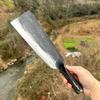 Acero para muelles forjado picador cuchillo de madera recto cuchillo forjado a mano herramientas agrícolas machete cosecha pesca extendido cortador de caminos
