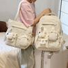 Mochila Dopamina Estilo Japonés 2026 Nuevo Color Dulce Bloques de Color Moda Gran Capacidad Doble Hombro Mochila para Mujeres