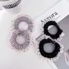 Scrunchie estilo saia de bolinhas de malha para o verão para mulheres, elástico de cabelo de alta elasticidade, elástico elegante para coque e rabo de cavalo