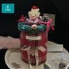 Tela británica de Navidad Cuadros integrados Tela estilo Chanel bolsa de fruta de la paz tela de flores material para manualidades regalo de Nochebuena