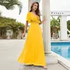 Elegante Vestido de Noche con Escote en V 2026 Nuevo Estilo Patchwork de Lentejuelas Vestido de Gasa Verano Transfronterizo Diario Vestido para Mujer