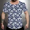 Comercio exterior transfronterizo código europeo para hombre verano casual impresión 3D calle moda alta calle manga corta sublimación T