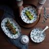 Cerámica de Jingdezhen para el hogar Vajilla de cerámica de alta temperatura bajo cubierta Regalo de inauguración de la casa Vajilla Juego de platos Cuenco de arroz y plato