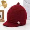 Gorros de otoño e invierno para mujer, madres de mediana edad y mayores, gorros de punto con protección para las orejas, gorros cálidos con forro de polar para abuelas