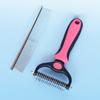 Peine para Mascotas Gato Perro de Pelo Largo Mascota Desenredador Peine de Acero Inoxidable Electroplateado Peine de Dientes Densos Peine de Fila Recta Traje
