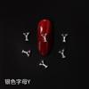 Nuevo LZ nail art 26 letras joyería de aleación de plata estilo japonés red roja joyería de uñas taladro de uñas