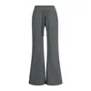 Pantalones Acampanados de Cintura Baja Forrados de Polar para Mujer, Nuevo Estilo Otoño e Invierno, Pantalones Rectos de Cintura Media con Cordón de Moda, Pantalones Deportivos Casuales Sueltos