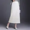 Nueva Falda Midi de Otoño 2026 para Mujer, Elegante Falda Recta de Cintura Elástica de Longitud Media