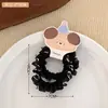 Novo Conjunto de Elásticos de Cabelo Cor Café com Leite para Meninas Versáteis Doces Elásticos de Cabelo Rabo de Cavalo Alto Elásticos de Couro Cabeludo Coque Acessórios de Cabelo Venda por Atacado