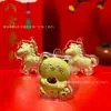 Item popular: "Fique Rico Instantaneamente" pingente de celular de pônei dourado, pequeno acessório Hello Kitty em ouro puro 999, brinde promocional