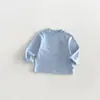 Camiseta Base Listrada DeRong para Meninos 2026 Outono/Inverno Desenho Animado Super Fofo Camada Interna Top Infantil zdy6519
