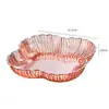 Plato de Fruta de Lujo Ligero y Estéticamente Agradable, Transparente con Estampado Plateado, para Mesa de Café de Sala de Estar Exhibición de Bocadillos, Bandeja de Almacenamiento para Mesa de Comedor de Cocina