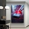 Amazon Lamborghini Quarto pendurado pintura Supercar Poster Preto e branco Highway Sala de estar pintura decorativa 2756