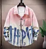 Camisa de Manga Larga Tie-Dye para Hombre Verano Juventud Marca de Moda Holgada Camisa de Moda Estudiante de Secundaria Chaqueta