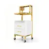 Carrito de Herramientas Especiales para Salón de Peluquería, Carrito para Tienda de Peluquería, Estante de Almacenamiento, Carrito de Almacenamiento de Metal para Barbería Sin Instalación