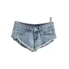 Jeans Ultra Cortos de Verano 2026 de Tiro Bajo con Dobladillo Deshilachado y Desgastado Estilo Streetwear de Chica Hot Europea y Americana Sexy