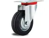 Rueda de Caster Industrial de Goma, Doble Freno, Fija, Rosca, Rueda de Caster de 3/3.5/4/5/6/ 8 pulgadas 5 pulgadas