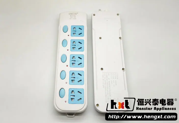 恆興泰155带五位独立开关安全门25孔插座 2500W带线无线插线板