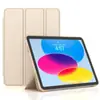 Nova capa protetora tri-fold para iPad 10 de 10,9 polegadas, capa de silicone e couro para Air 5, capa protetora ultrafina para 10,2