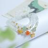 Pulseira de Jade Seda Dourada de Xinjiang Jade Esmeralda Tianshan Pulseira de Jade Natural Feminina Pulseira de Múltiplas Voltas com 108 Contas Produtos de Alta Qualidade