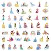50 Adhesivos Adhesivos de Película Muda de Princesa Linda Adhesivos Mochila Escolar Trasera Decorativos Adhesivos de Dibujos Animados Aislamiento