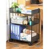 Estante de armazenamento simples para livros, multicamadas, estante móvel para livros, carrinho de brinquedos para crianças, mesa móvel