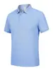 Camisa Polo de Verão para Homens, Camiseta Casual Esportiva, Gola Lapela Moderna, Tecido Respirável de Manga Curta para Corrida e Fitness, Roupa Masculina, Top de Cor Sólida