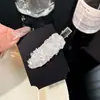 Grampo de Cabelo Elegante com Pérolas para Mulheres, Presilha de Metal com Laço Preto, Presilha Lateral de Alto Padrão, Presilha para Franja, Simples Presilha Bico de Pato