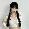 Categoria 2 Influenciador de E-commerce Peruca de Menina Popular Tranças Rabo de Cavalo Realista Estilo Chinês Doce Cool Boxe Duas Tranças Longas em Estoque