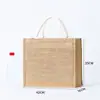 Bolsa de yute grande personalizada, bolso de mano de lino de alta gama para regalo con diseño personalizado