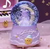 Regalo para Niños Cubierta de Plástico Kuromi Frozen Elsa Bola de Cristal Caja de Música Estudiante Femenina Regalo de Cumpleaños Caída de Nieve