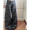 Calças Cargo Camufladas American High Street para Mulheres 2025 Primavera Novo Cintura Alta Emagrecedora Solta Perna Reta Comprimento Chão Moderna