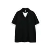 Ace Verano Nuevo Estilo Juvenil Estilo Universitario Camisa Polo Falsa de Dos Piezas Simple Camiseta para Hombre Holgada Solapa Manga Corta Ht1050