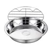 Bandeja de Drenaje de Aceite de Acero Inoxidable 304 para Brochetas Fritas, Barbacoa, Filtrado de Aceite, Bandeja de Enfriamiento, Bandeja para Freír Snacks en Horno con Rejilla