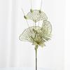 Decoración de hojas de abanico de lirio con polvo dorado navideño, ramas, adornos enchufables para árbol de Navidad, suministros para crear ambiente, ramas de simulación, decoración de bayas