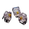 Suministro de fábrica línea telefónica 6P2C Cabezal de Cristal no apantallado Cabezal de Cristal telefónico Cabezal de Cristal de línea fija conector de cable de red