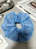 Elásticos para el pelo coloridos, elegantes y artísticos, scrunchies de malla floral de alta elasticidad, accesorios en stock para venta al por mayor