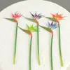 Flores de estrelitzia artificiales pequeñas de PVC al por mayor del fabricante, flor artificial individual, planta verde, flor artificial para decoración del hogar, strelitzia