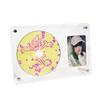 Suporte expositor pequeno de acrílico para cartões de disco de CD, porta-retrato de 3 polegadas, decoração de mesa, caixa de armazenamento de álbuns, tijolo de cartão