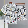 Nuevos pijamas finos de seda helada para hombre de verano para estudiantes, adolescentes y hombres de mediana edad, pijamas de cárdigan, ropa para el hogar